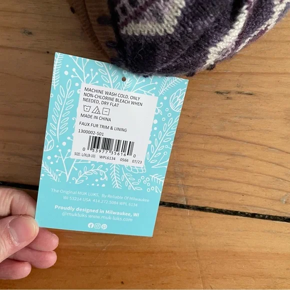 NWT Muk Luks Women's Ballerina Slippers purple L/XL - Picture 4 of 5